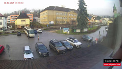 Střed obce Rokytnice nad Jizerou