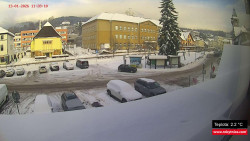 Střed obce Rokytnice nad Jizerou