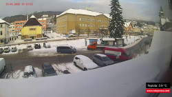 Střed obce Rokytnice nad Jizerou