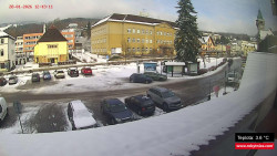 Střed obce Rokytnice nad Jizerou