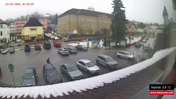 Střed obce Rokytnice nad Jizerou