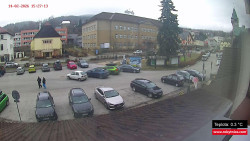 Střed obce Rokytnice nad Jizerou