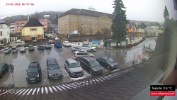 Střed obce Rokytnice nad Jizerou