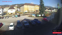 Střed obce Rokytnice nad Jizerou