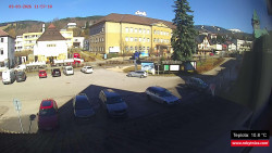 Střed obce Rokytnice nad Jizerou