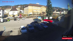 Střed obce Rokytnice nad Jizerou