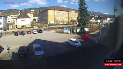 Střed obce Rokytnice nad Jizerou