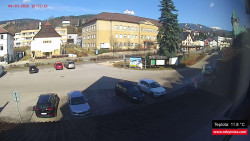 Střed obce Rokytnice nad Jizerou