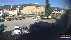 Střed obce Rokytnice nad Jizerou