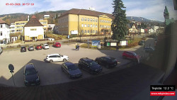 Střed obce Rokytnice nad Jizerou