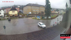 Střed obce Rokytnice nad Jizerou