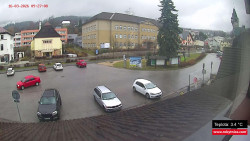 Střed obce Rokytnice nad Jizerou