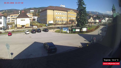 Střed obce Rokytnice nad Jizerou