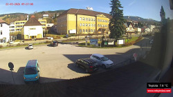 Střed obce Rokytnice nad Jizerou