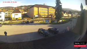 Město Rokytnice nad Jizerou - Střed obce Rokytnice nad Jizerou - 27.3.2026 v 07:45 Město Rokytnice nad Jizerou - Střed obce Rokytnice nad Jizerou - 27.3.2026 v 07:45