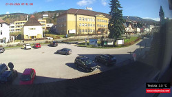 Střed obce Rokytnice nad Jizerou