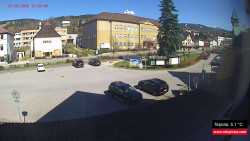 Střed obce Rokytnice nad Jizerou