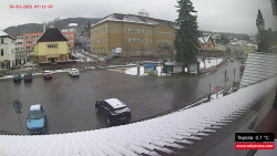 Střed obce Rokytnice nad Jizerou