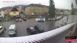 Střed obce Rokytnice nad Jizerou