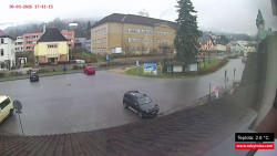 Střed obce Rokytnice nad Jizerou