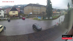 Střed obce Rokytnice nad Jizerou