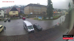 Střed obce Rokytnice nad Jizerou