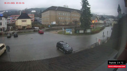 Střed obce Rokytnice nad Jizerou