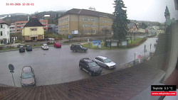 Střed obce Rokytnice nad Jizerou