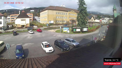 Střed obce Rokytnice nad Jizerou