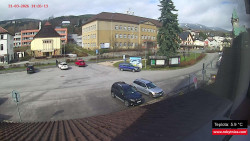 Střed obce Rokytnice nad Jizerou