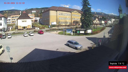 Střed obce Rokytnice nad Jizerou