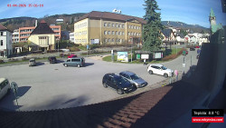 Střed obce Rokytnice nad Jizerou