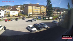 Střed obce Rokytnice nad Jizerou