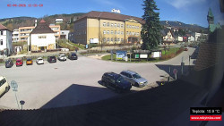 Střed obce Rokytnice nad Jizerou