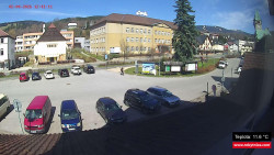 Střed obce Rokytnice nad Jizerou