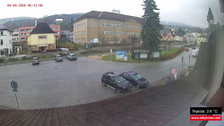 Střed obce Rokytnice nad Jizerou