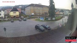 Střed obce Rokytnice nad Jizerou