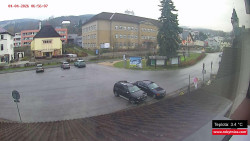 Střed obce Rokytnice nad Jizerou