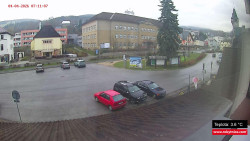 Střed obce Rokytnice nad Jizerou