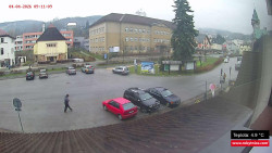 Střed obce Rokytnice nad Jizerou