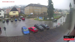 Střed obce Rokytnice nad Jizerou