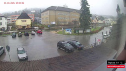 Střed obce Rokytnice nad Jizerou