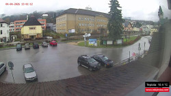 Střed obce Rokytnice nad Jizerou