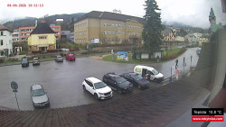 Střed obce Rokytnice nad Jizerou