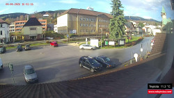 Střed obce Rokytnice nad Jizerou