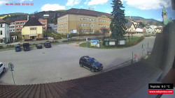 Střed obce Rokytnice nad Jizerou