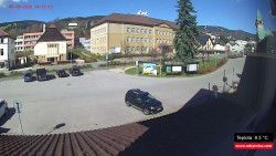 Střed obce Rokytnice nad Jizerou