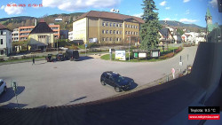 Střed obce Rokytnice nad Jizerou