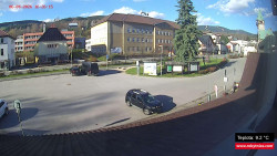 Střed obce Rokytnice nad Jizerou