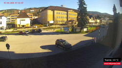 Střed obce Rokytnice nad Jizerou